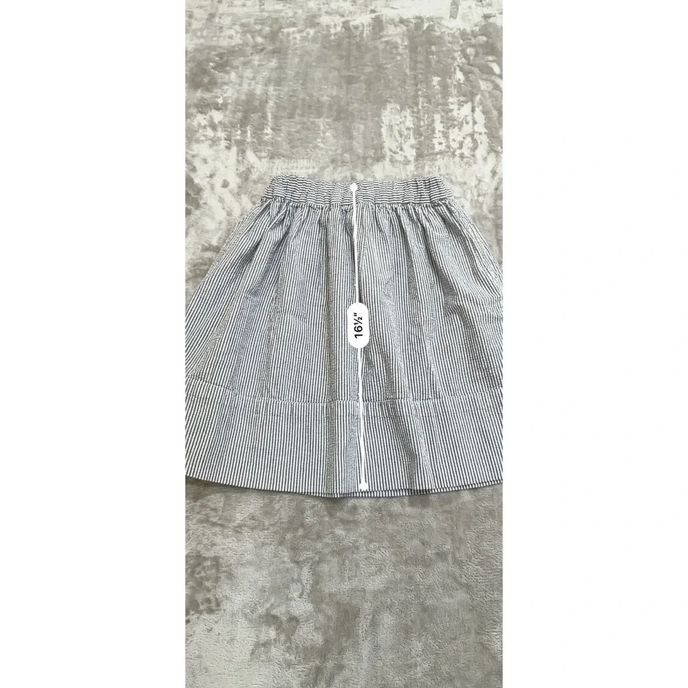 Blu Pony Vintage Skirt Girls/Juniors Size 7‎ Gray White Pinstriped Elastic Waist